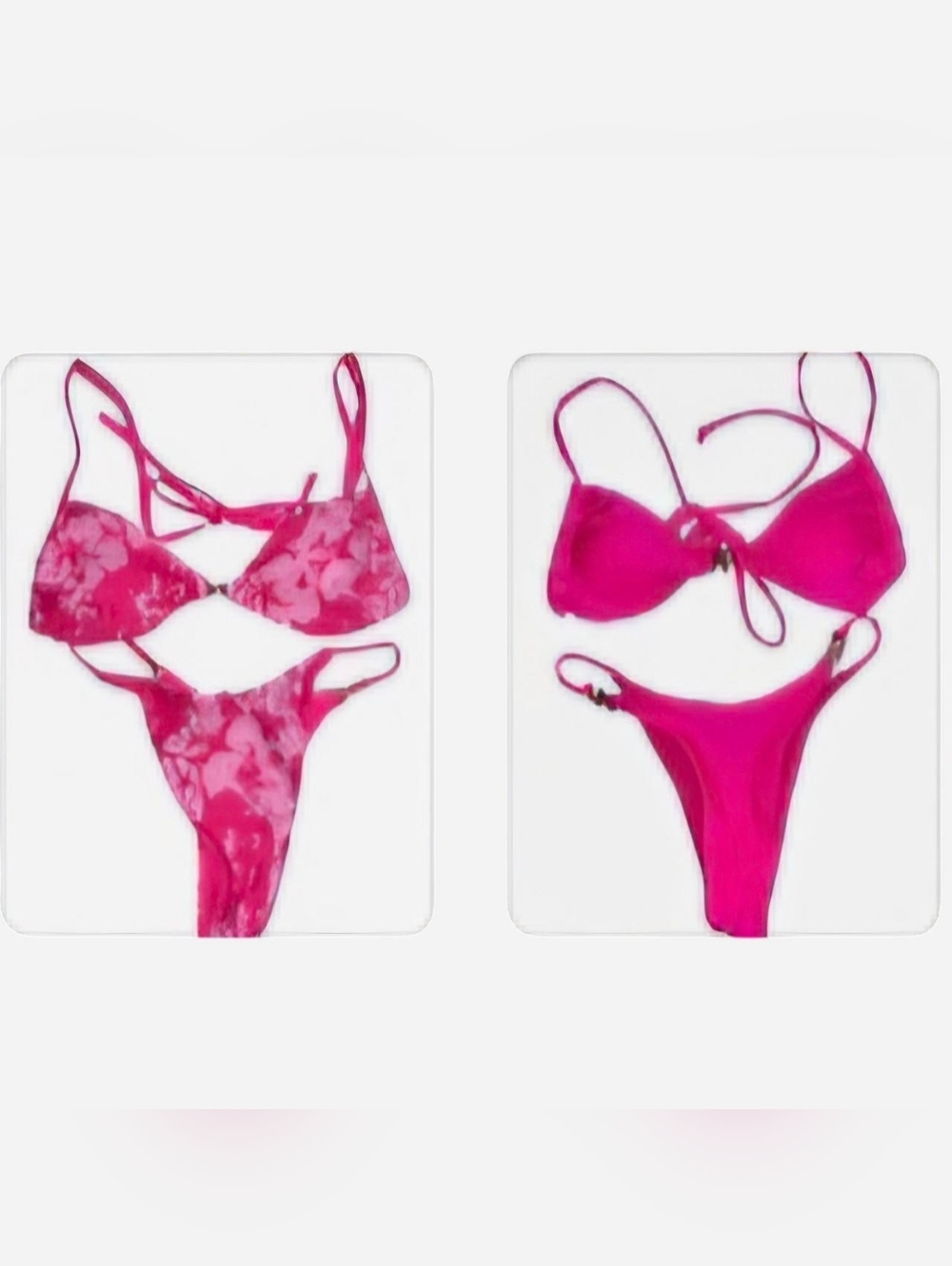 Bundle of 2 Hot Pink Bikini Sets